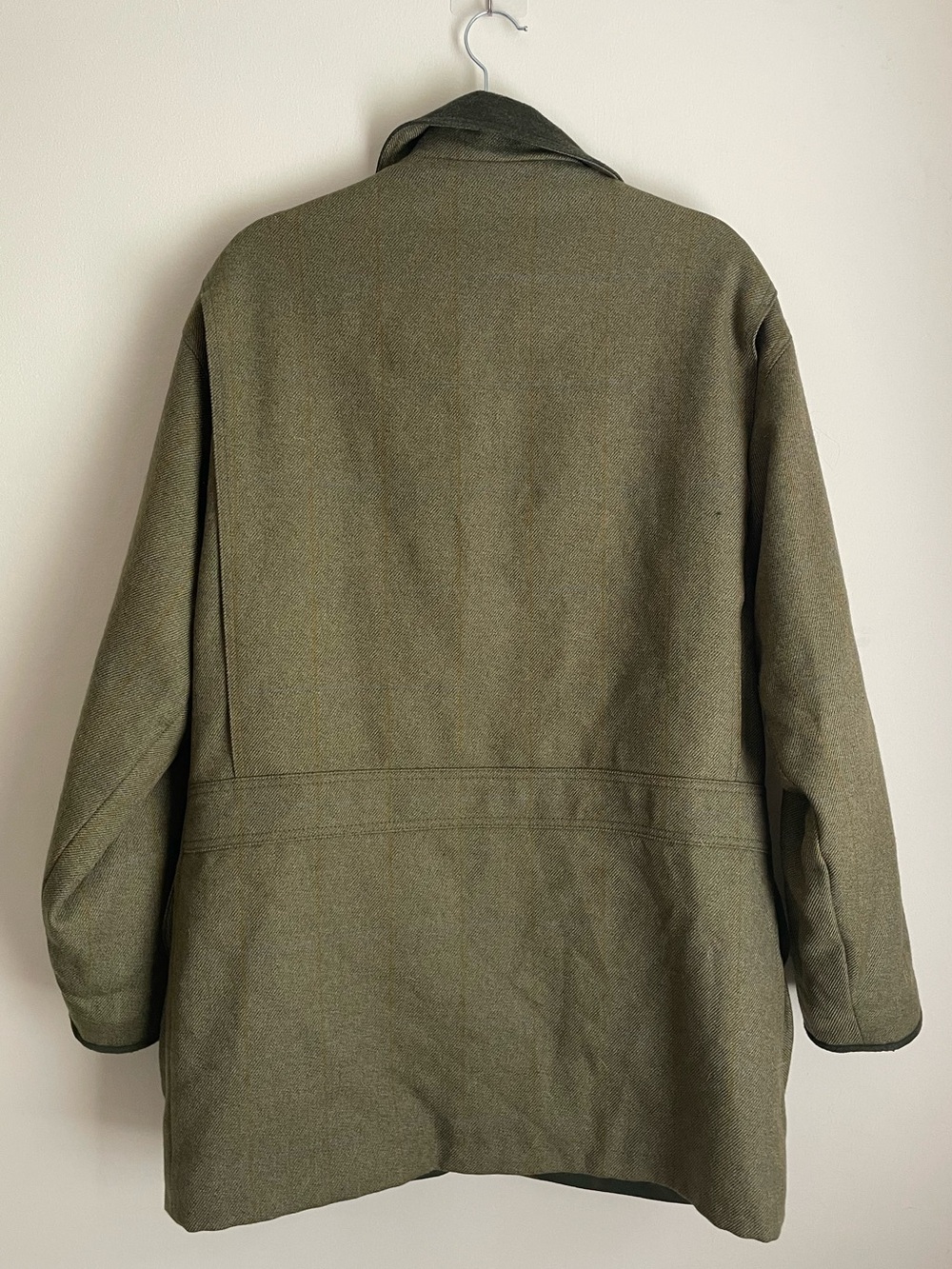 Chrysalis Chiltern Wool Field Coat Olive W/ Purple Lining Men’s Med - Picture 12 of 16